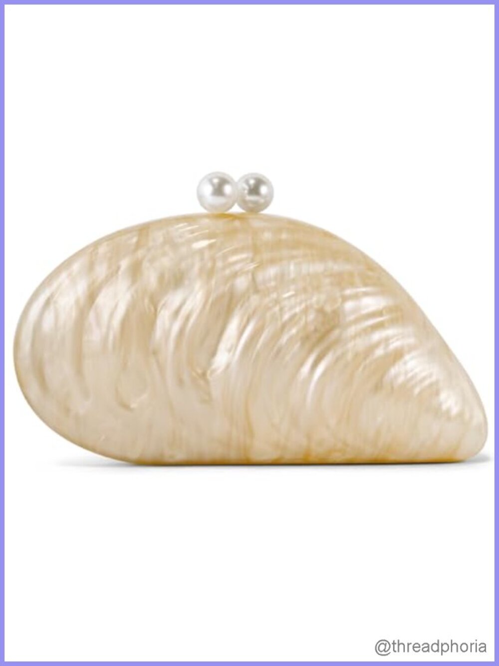 Acrylic Shell Clutch Purse Evening Bag with Detachable Strap